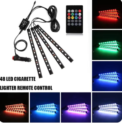 Music-Controlled LED Car Foot Lights