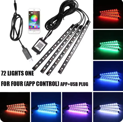 Music-Controlled LED Car Foot Lights