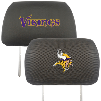 NFL 2-PC CAR HEADREST COVER SET