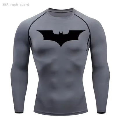 Mens T-shirt Long Sleeve Compression Shemd Sun Protection