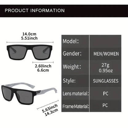 Fashion Vintage Square Polarized Sunglasses Men Women Driving Fishing