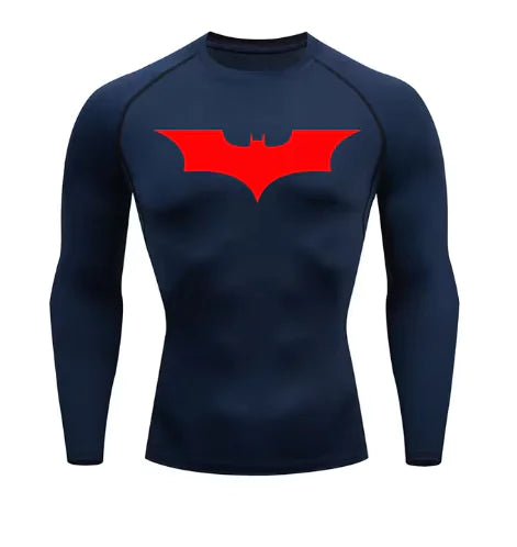 Mens T-shirt Long Sleeve Compression Shemd Sun Protection