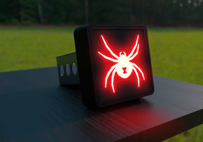 Black Widow Spider LED Hitch Cover and Brake Light