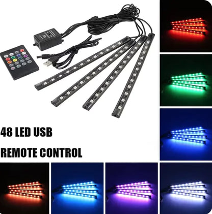 Music-Controlled LED Car Foot Lights