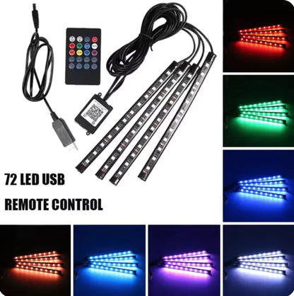 Music-Controlled LED Car Foot Lights