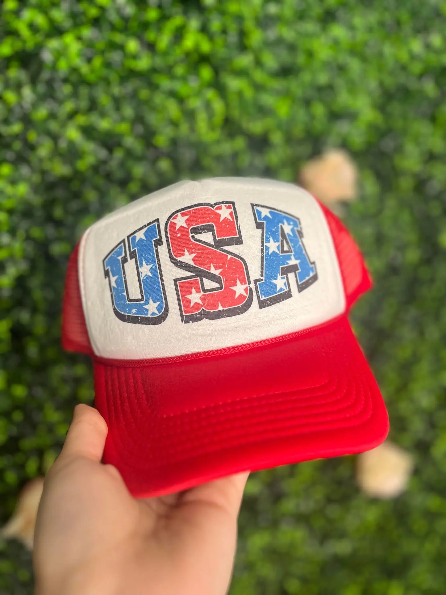 Red USA Star Hat